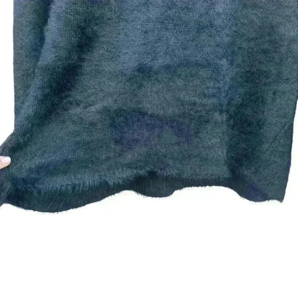 NWOT Free People Luna Pullover Black Fuzzy Women Medium Sweater - Picture 3 of 7